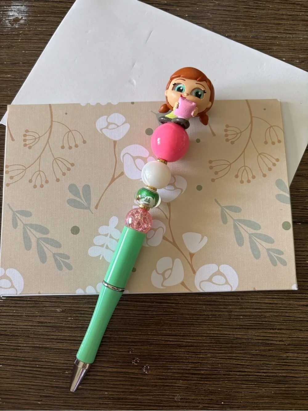 Disney Doorables: Frozen: Princess Anna handmade beaded pen